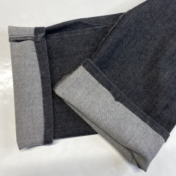St. John Sport Straight Leg Jeans Sz 8 Womens High Rise Dark Gray Stretch Short - Picture 13 of 14